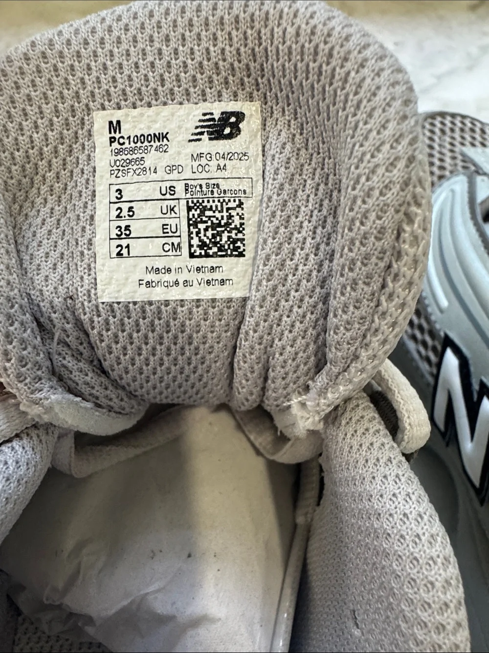 New Balance 1000 Kids Arid Stone / Light Silver Metallic (Brown/Grey)